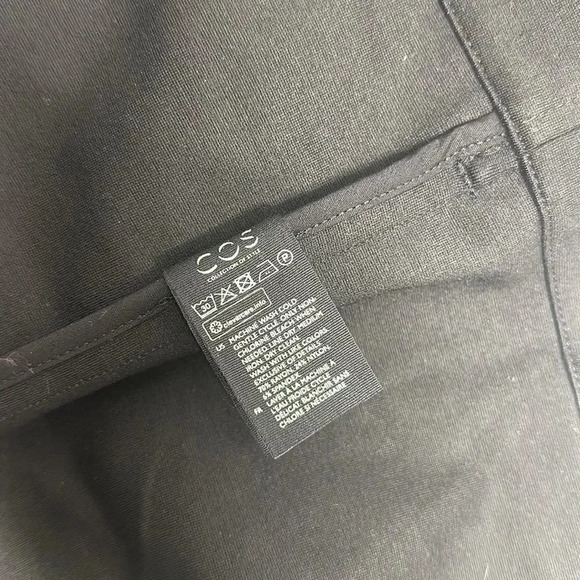 COS Coat Bomber Jacket Long Sleeve Pockets Full Zip Black Heavyweight Size XL - Picture 8 of 9